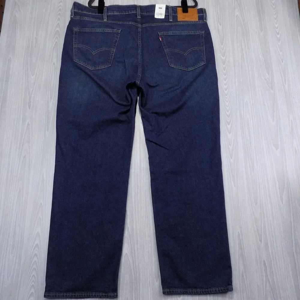 Levi's 541 Athletic Taper Jeans Mens 42x30 Dark Wash Blue Stretch NEW
